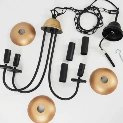 Lustre Cassague Noir, 3 Lumieres