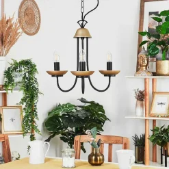 Lustre Cassague Noir, 3 Lumieres