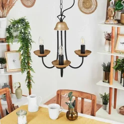 Lustre Cassague Noir, 3 Lumieres