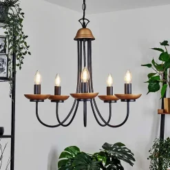 Lustre Cassague Noir, 5 Lumieres