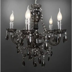 Lustre Delhi Noir, 5 Lumieres