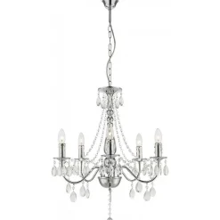 Lustre Globo Chrome, 5 Lumieres