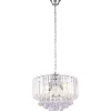 Lustre Globo Chrome, Clair, 4 Lumieres