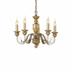 Lustre Ideal Lux Dora Or, 5 Lumieres