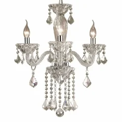 Lustre Ideal Lux Tiepolo Chrome, Aspect Cristal, 3 Lumieres
