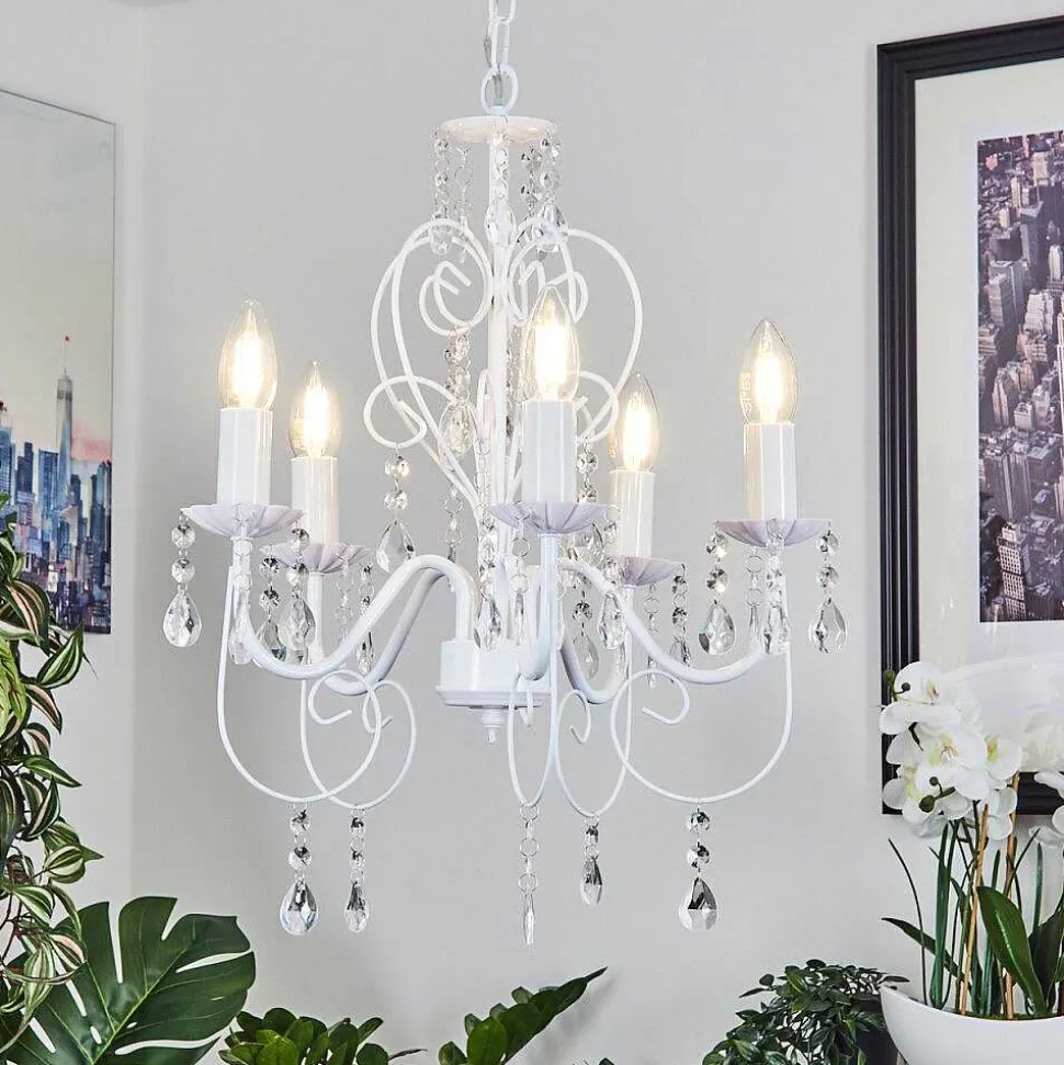 Lustre Ksim Blanc, 5 Lumieres