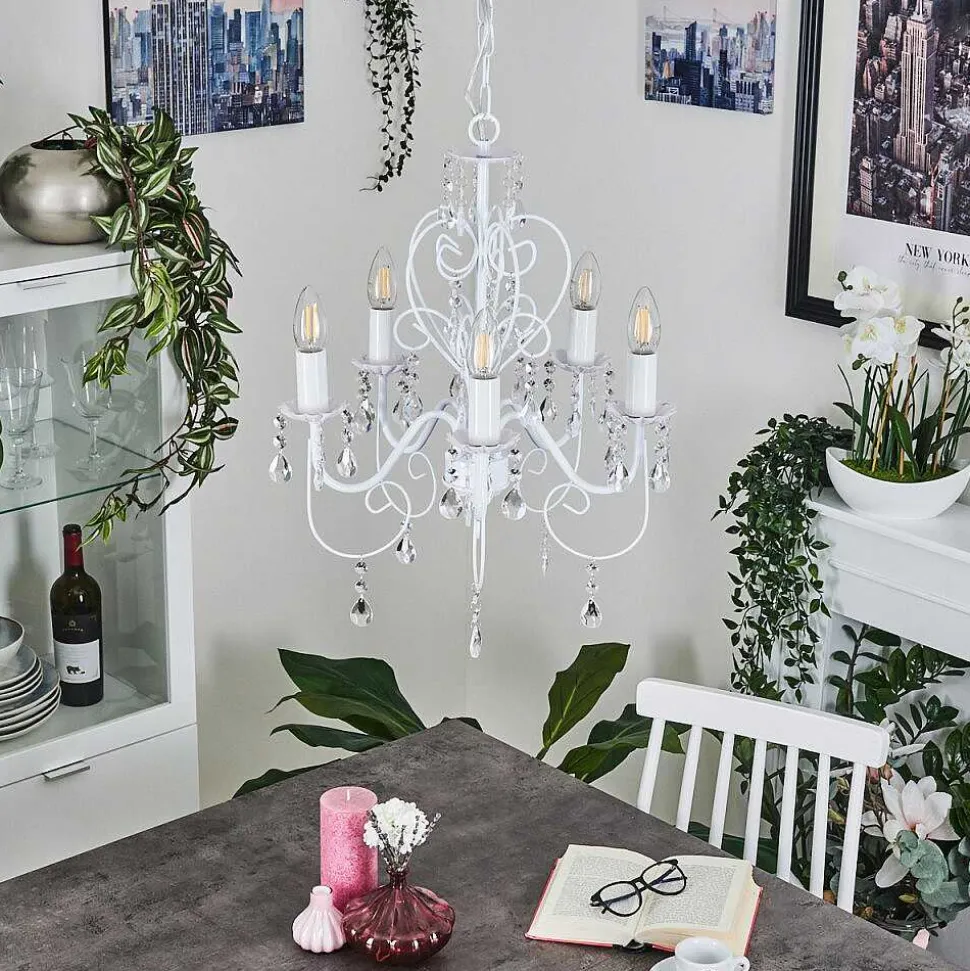 Lustre Ksim Blanc, 5 Lumieres