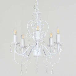 Lustre Ksim Blanc, 5 Lumieres