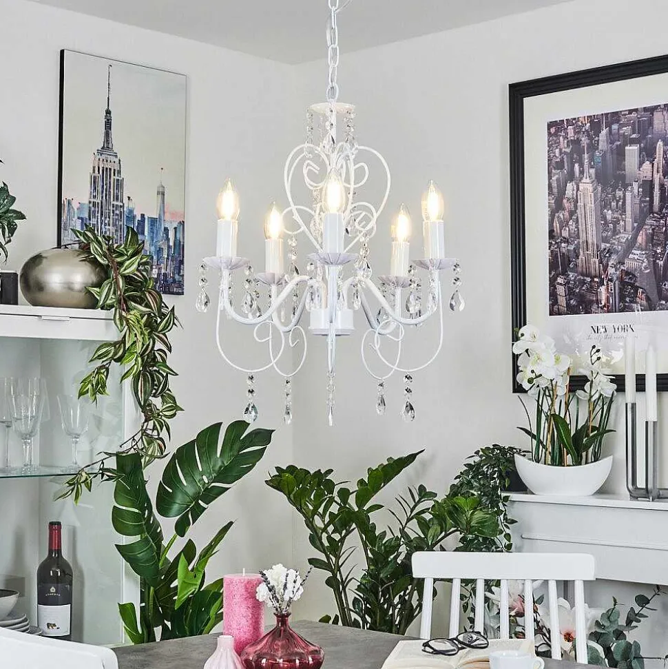 Lustre Ksim Blanc, 5 Lumieres