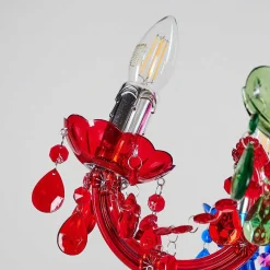 Lustre Malmback Multicolore, Chrome, 5 Lumieres