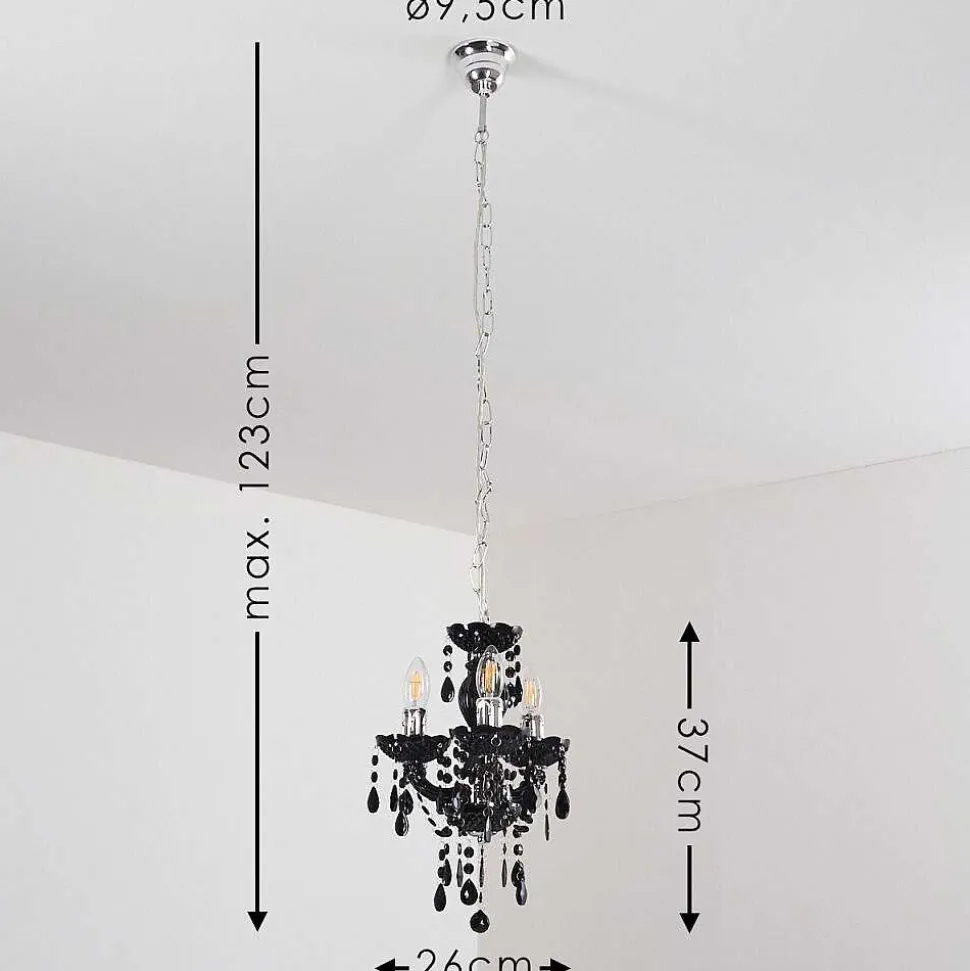 Lustre Malmback Noir, 3 Lumieres