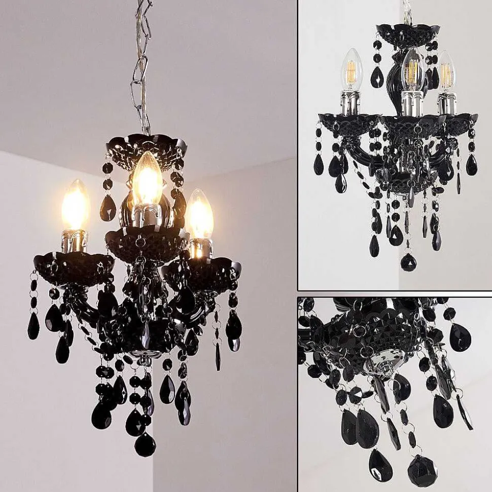 Lustre Malmback Noir, 3 Lumieres