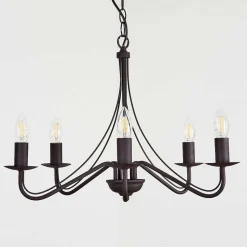 Lustre Oulandou Noir, 5 Lumieres