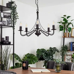 Lustre Oulandou Noir, 5 Lumieres