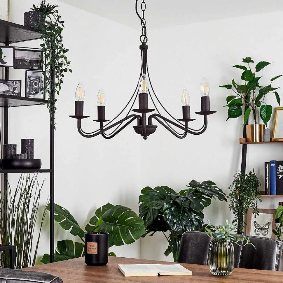 Lustre Oulandou Noir, 5 Lumieres