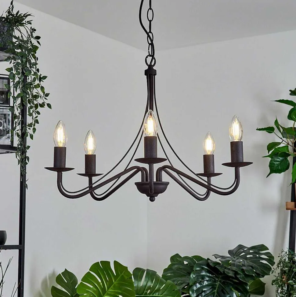 Lustre Oulandou Noir, 5 Lumieres