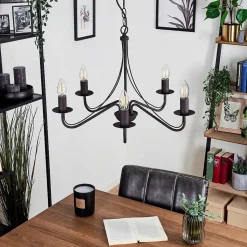 Lustre Oulandou Noir, 5 Lumieres