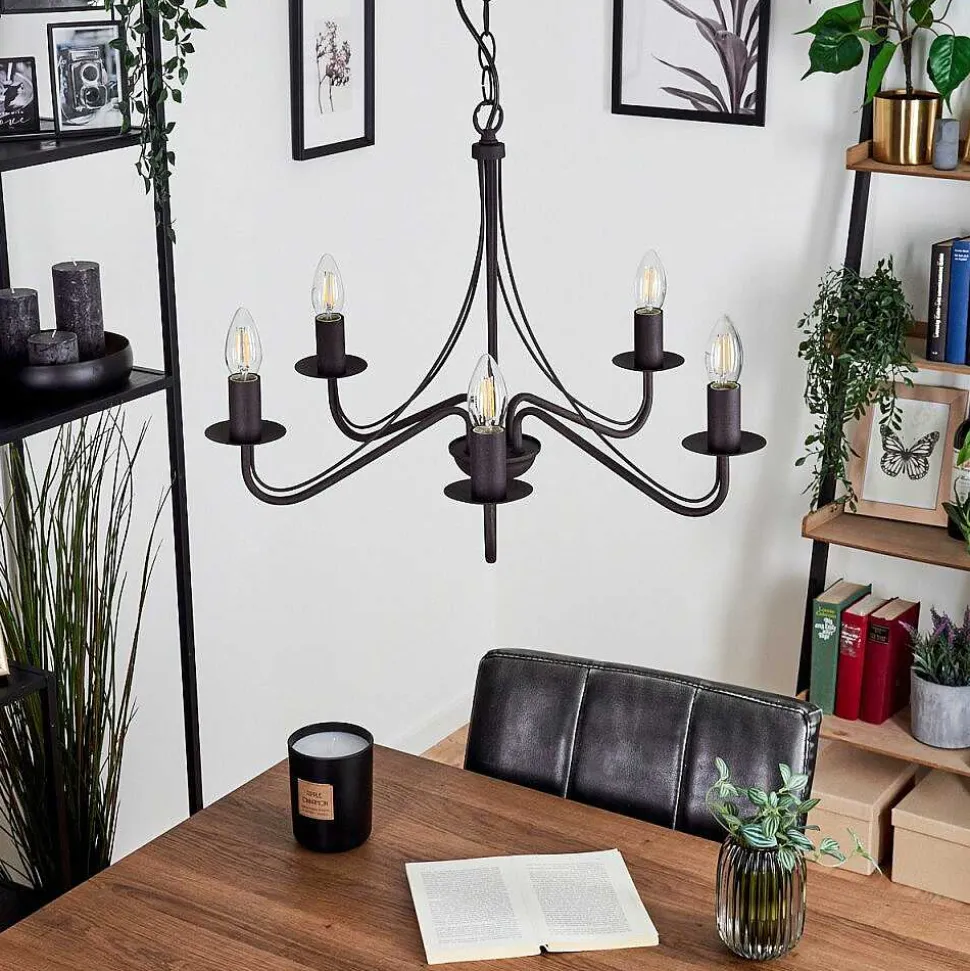 Lustre Oulandou Noir, 5 Lumieres