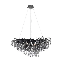 Lustre Paul Neuhaus Icicle Noir, 10 Lumieres