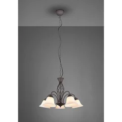 Lustre Trio-Leuchten Rustica Rouille, 5 Lumieres