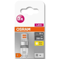 Osram Led Base Pin Set De 3 Ampoules G9 1,9 Watt 2700 Kelvin 200 Lumen