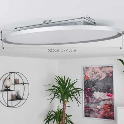 Panneau Led Kombito Argente, Blanc, 1 Lumiere, Telecommandes