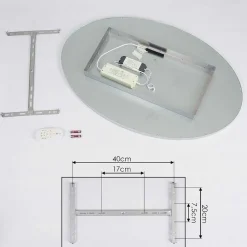 Panneau Led Kombito Argente, Blanc, 1 Lumiere, Telecommandes