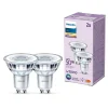 Philips Classic Lot De 2 Led Gu10 4,6 Watt 2700 Kelvin 355 Lumen