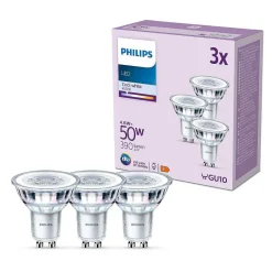 Philips Classic Set De 3 Led Gu10 4,6 Watt 4000 Kelvin 390 Lumen