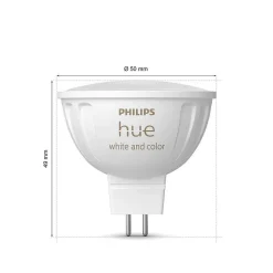 Philips Hue Lot De 2 Led Gu5.3 6,3 Watt 2000-6500 Kelvin 400 Lumen