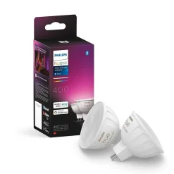 Philips Hue Lot De 2 Led Gu5.3 6,3 Watt 2000-6500 Kelvin 400 Lumen