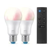 Philips Wiz Lot De 2 Led E27 8 Watt 2200 - 6500 Kelvin 806 Lumen