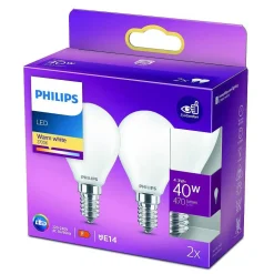 Philips 2X Led E14 4,3 Watt 2700 Kelvin 470 Lumen
