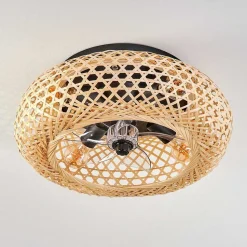 Plafonnier 50 Cm Bauro Noir, 4 Lumieres, Telecommandes