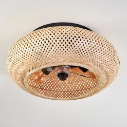 Plafonnier 50 Cm Bauro Noir, 4 Lumieres, Telecommandes