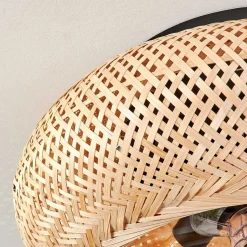 Plafonnier 50 Cm Bauro Noir, 4 Lumieres, Telecommandes