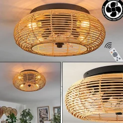 Plafonnier 50 Cm Mulstrand Noir, 4 Lumieres