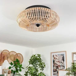 Plafonnier 50 Cm Mulstrand Noir, 4 Lumieres, Telecommandes