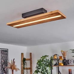 Plafonnier Adak Led Noir, 1 Lumiere