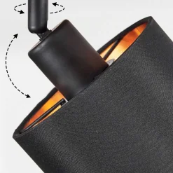 Plafonnier Alsen Bois Fonce, Noir, 2 Lumieres