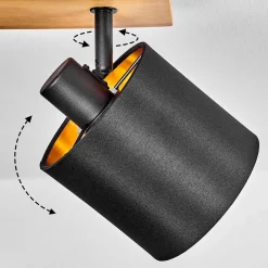 Plafonnier Alsen Ecru, Noir, 2 Lumieres