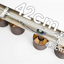 Plafonnier Alsen Nickel Mat, 4 Lumieres