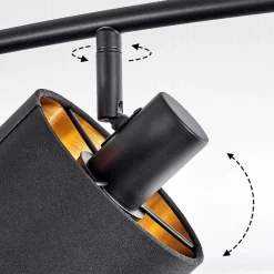 Plafonnier Alsen Noir, 6 Lumieres