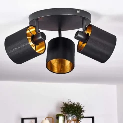 Plafonnier Alsen Noir, 3 Lumieres