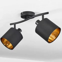 Plafonnier Alsen Noir, 2 Lumieres