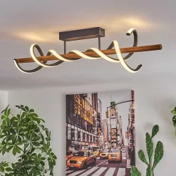 Plafonnier Alvarim Led Ecru, Noir, 1 Lumiere