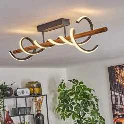 Plafonnier Alvarim Led Ecru, Noir, 1 Lumiere