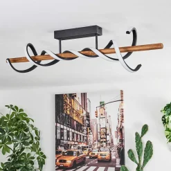 Plafonnier Alvarim Led Ecru, Noir, 1 Lumiere