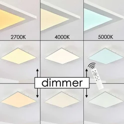 Plafonnier Antria Led Blanc, 1 Lumiere, Telecommandes, Changeur De Couleurs