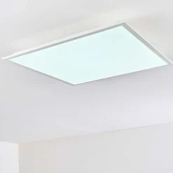 Plafonnier Antria Led Blanc, 1 Lumiere, Telecommandes, Changeur De Couleurs